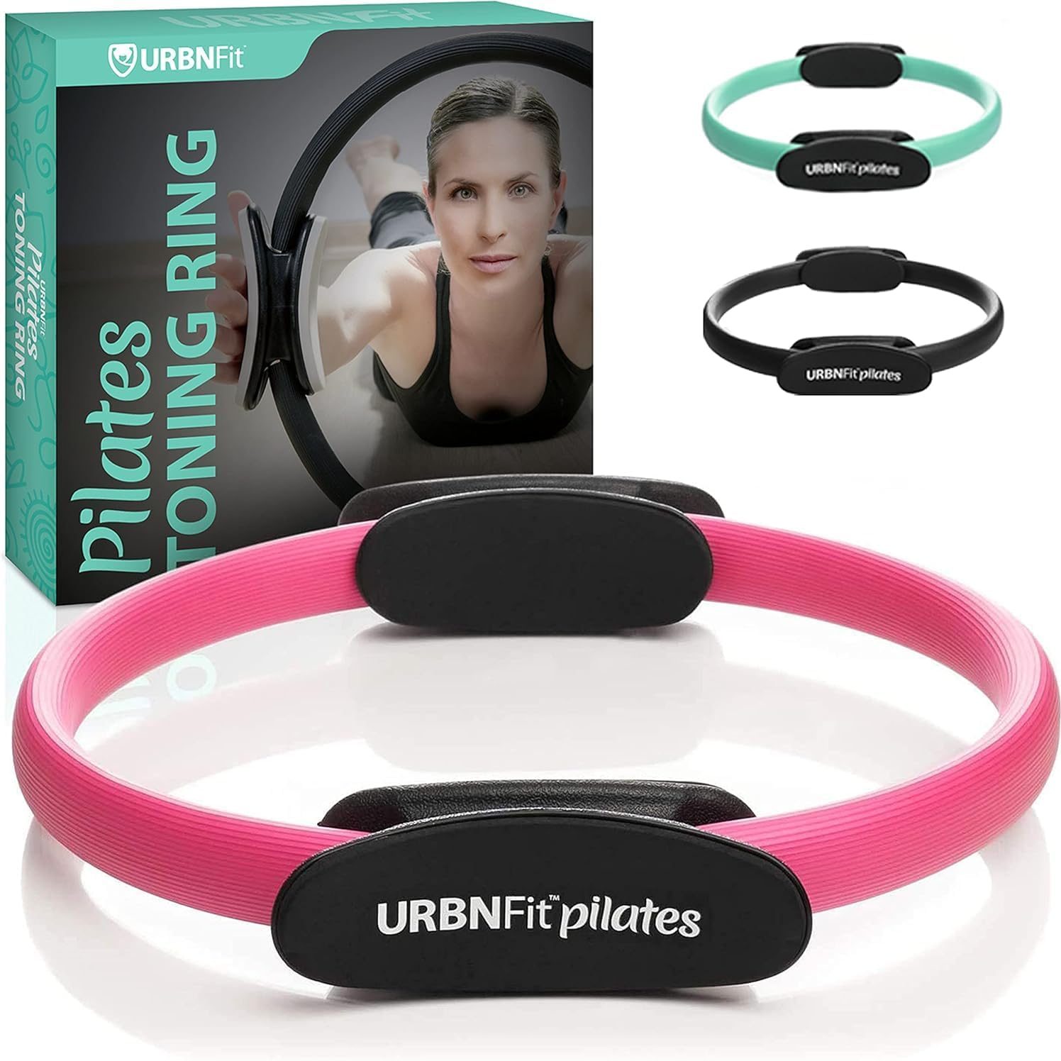 Pilates magic circle ring for resistance and toning during compact home workouts.