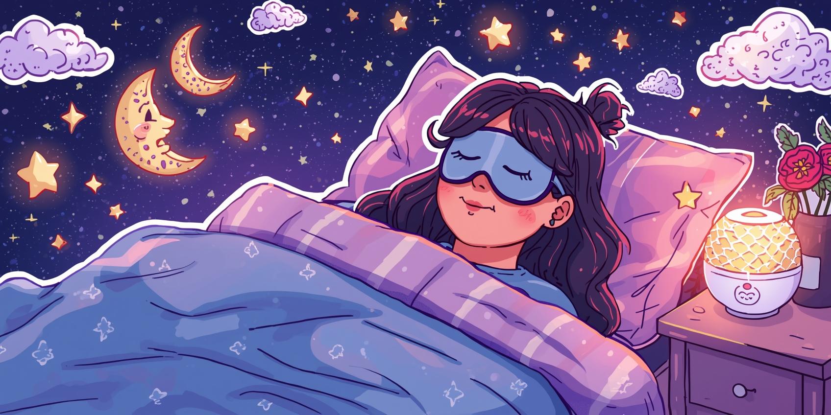 Plus size woman wearing a mask falls asleep to recover from her plus size workouts